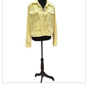 Michael Kors Jean Trucker Jacket Lemon Yellow. EUC Size L